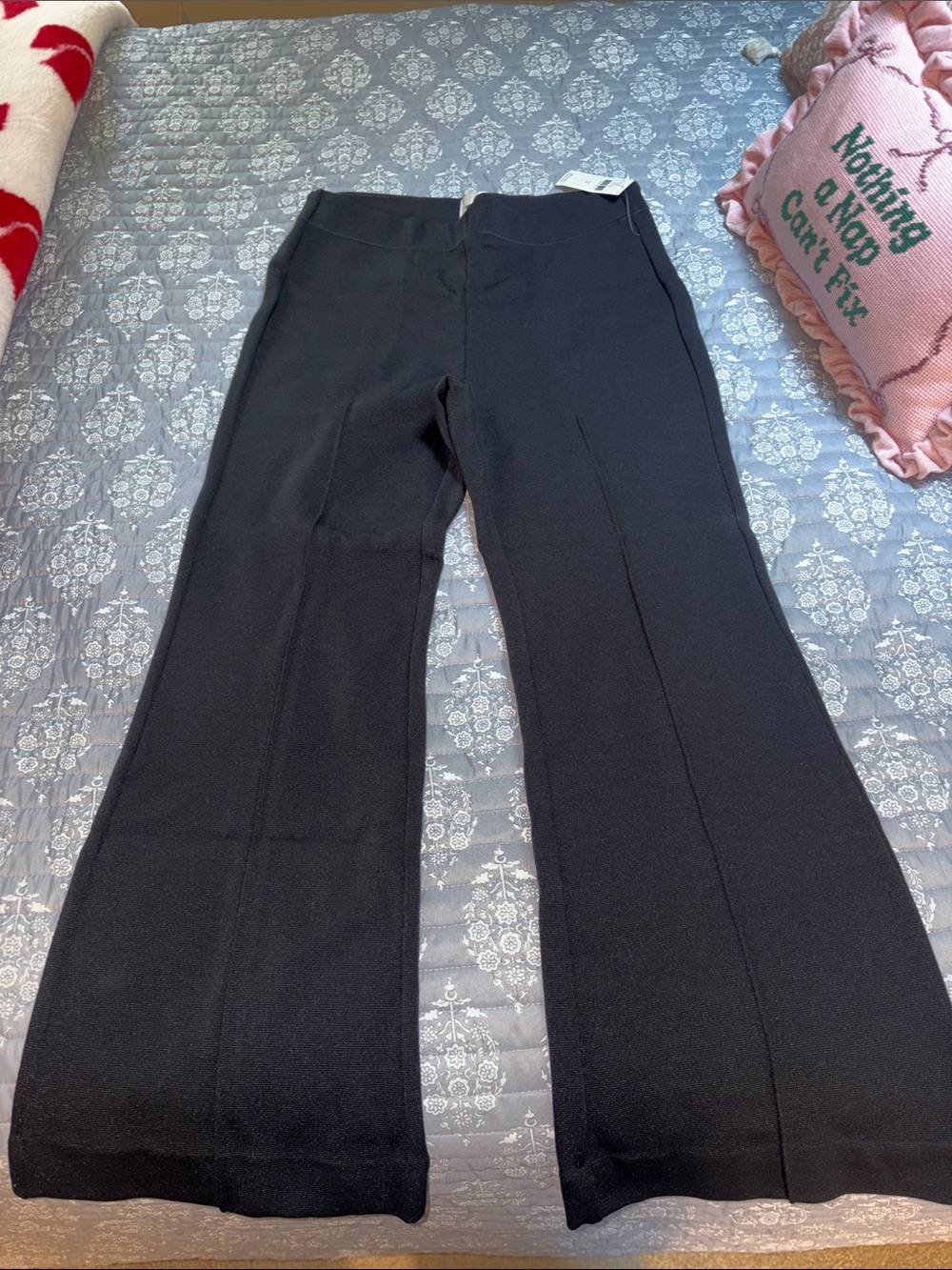 Maeve Black Knit Flare Pants- soft like sweatpant material!!!